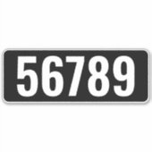 Modern postbus huisnummer sjabloon vinyl sticker (Voorkant)