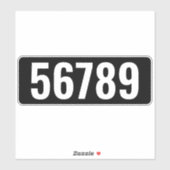 Modern postbus huisnummer sjabloon vinyl sticker (Vel)