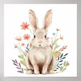Modern poster art bunny
