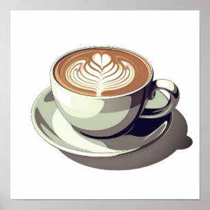 Modern poster art print koffie