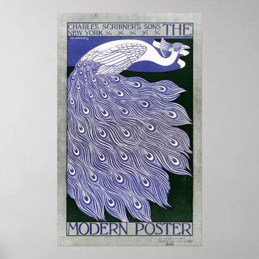 modern Poster Peacock Magazine Hoesje (Voorkant)