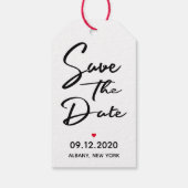 Modern Potlood Noteer Ons In Agenda Bewaar De Datu Cadeaulabel (Achterkant)