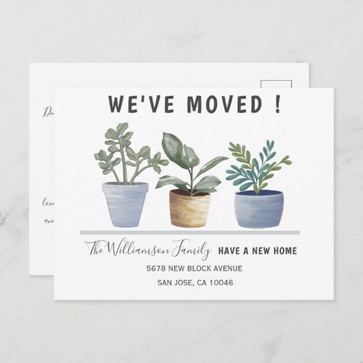 Modern Potted Planten We hebben onze aankondiging  (Voorkant / Achterkant)