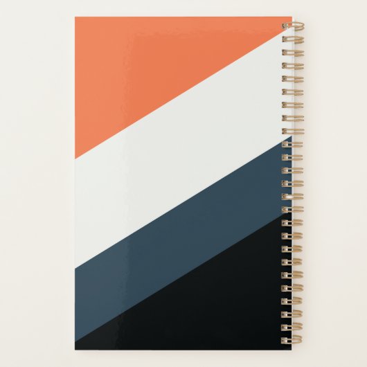 Modern Power Planner – Orange, Navy & Gray Theme (Achterkant)