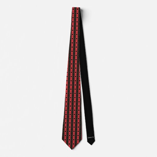 Modern Power Red Black Formal Attirn Neck Tie Stropdas (Voorkant)