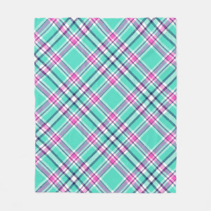 Modern  Preppy Girly Chic Tartan Pattern Fleece Deken