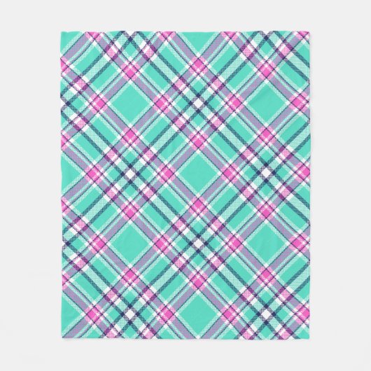 Modern  Preppy Girly Chic Tartan Pattern Fleece Deken (Voorkant)