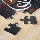 Modern Prettig Kerst Wit Script Overlay Foto Legpuzzel (Zijkant)