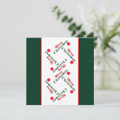 Modern Prettig Kerstfeest, Hanger Ornament Platte (Staand voorkant)