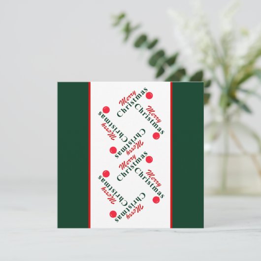 Modern Prettig Kerstfeest, Hanger Ornament Platte (Staand voorkant)