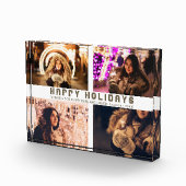 Modern Prettige feestdagen 4 Foto collage (Rechts)