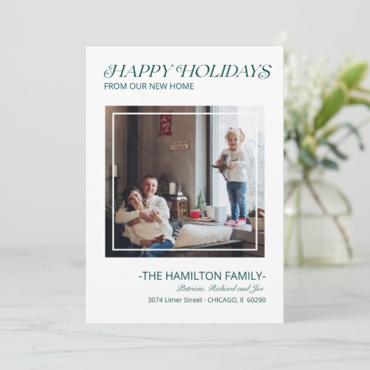 Modern Prettige feestdagen Bewegende Aankondiging (Staand voorkant)