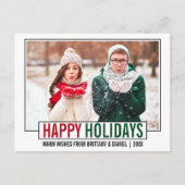 Modern Prettige feestdagen foto Briefkaart (Voorkant)