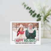 Modern Prettige feestdagen foto Briefkaart (Staand voorkant)