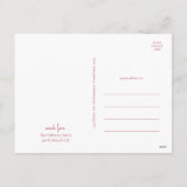 Modern Prettige feestdagen | Foto met rode scripti (Achterkant)