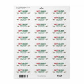 Modern Prettige feestdagen Return Address Label (Full Sheet)