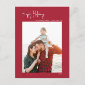 Modern Prettige feestdagen | Rode verticale enkele (Voorkant)