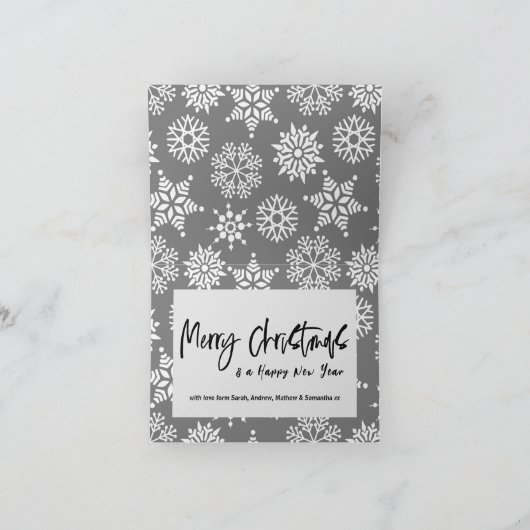 Modern Prettige feestdagen script 1 Kerstfotokerst (Binnen)