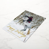 Modern Prettige feestdagen Script Equestrian Photo (Gedraaid)