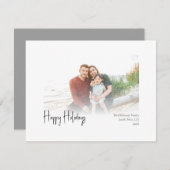 Modern Prettige feestdagen | Zilverfadfoto Feestdagenkaart (Voorkant / Achterkant)