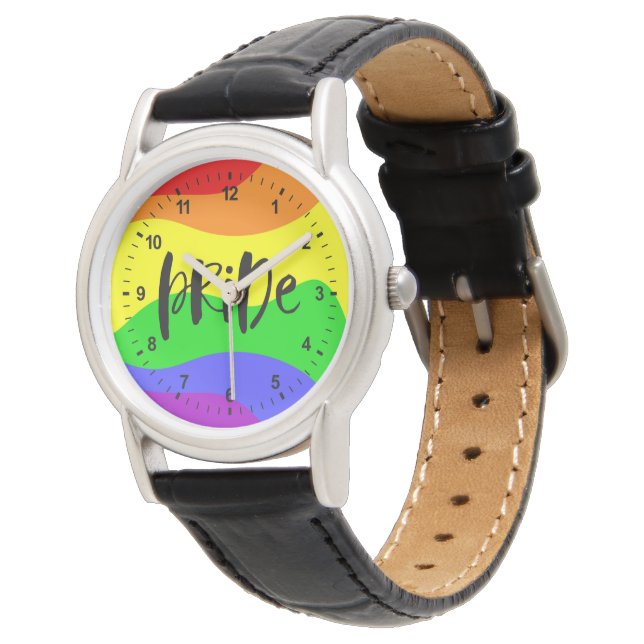 Modern Pride Rainbow Horloge (Gekanteld)