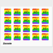 Modern Pride Rainbow Vierkante Sticker (Vel)