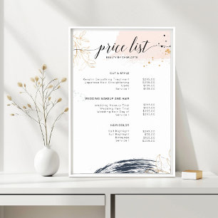 Modern, prijslijst Poster