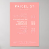 Modern, prijslijst Poster (Voorkant)
