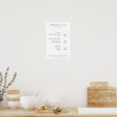 Modern, prijslijst Poster (Keuken)