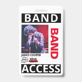 Modern Print Logo Custom Name V.I.P Band Employee Badge