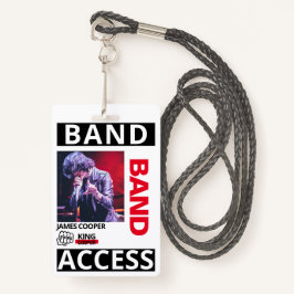 Modern Print Logo Custom Name V.I.P Band Employee Badge