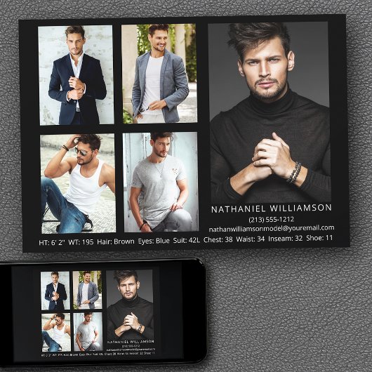 Modern Pro Model Actor 5 Photo Comp Kaart