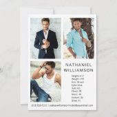 Modern Pro Model en Actor 3 Foto's Comp Kaart (Voorkant)