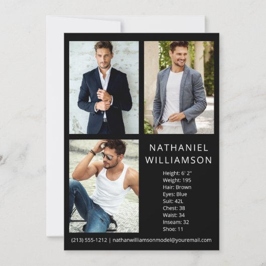 Modern Pro Model en Actor 3 Photo Comp Kaart (Voorkant)