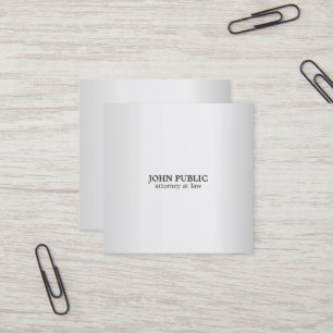 Modern procureur-advocaat Luxekaart Zijde Vierkante Visitekaartje