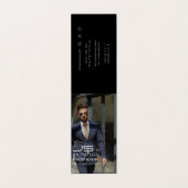 Modern Professional Black en White Photo Monogram Visitekaartjes (Buitenkant ongevouwen)