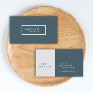 Modern Professional Blue en Light Grey Visitekaartje