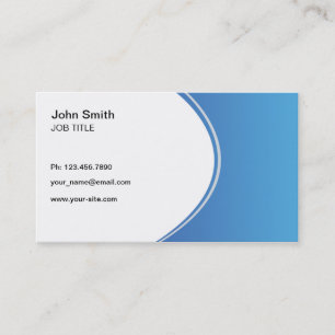 Modern Professional Blue en White Visitekaartje