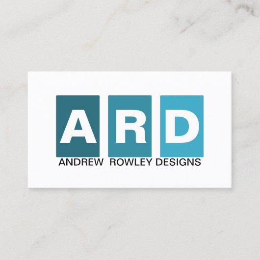 Modern Professional Blue Visitekaartje (Voorkant)