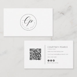 Modern professional business card with QR code Visitekaartje