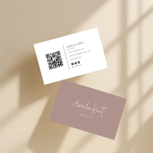 Modern professional business card with QR code Visitekaartje