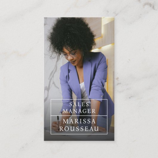 Modern Professional Business Photo Visitekaartje (Voorkant)