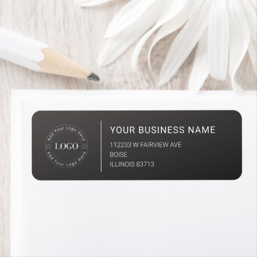 Modern Professional Business Return Address Etiket (Insitu)