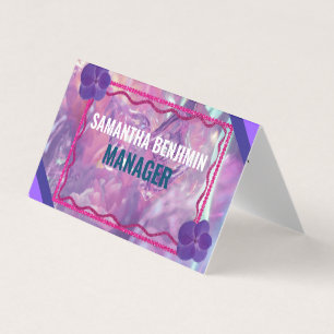 Modern Professional Classic Paarse roze stijlvol Visitekaartjes