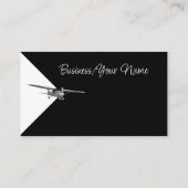 Modern Professional Classic Private Plane Flying Visitekaartje (Achterkant)