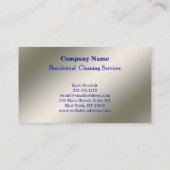 Modern Professional Cleaning Service Visitekaartje (Achterkant)