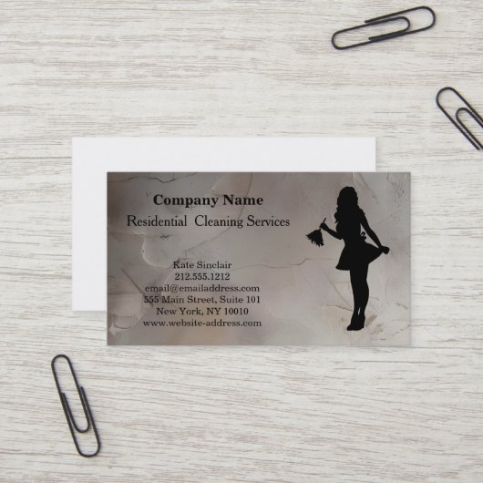 Modern Professional Cleaning Service Visitekaartje (Voorkant / Achterkant in situ)