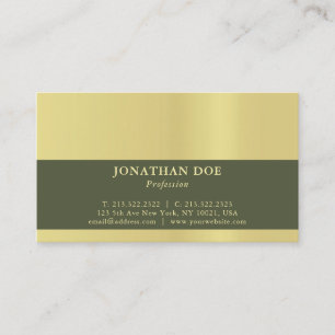 Modern Professional Creative Black en Gold Luxe Visitekaartje