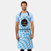 Modern Professional Custom Merk Checker Bleek Blue Schort (Gedragen)