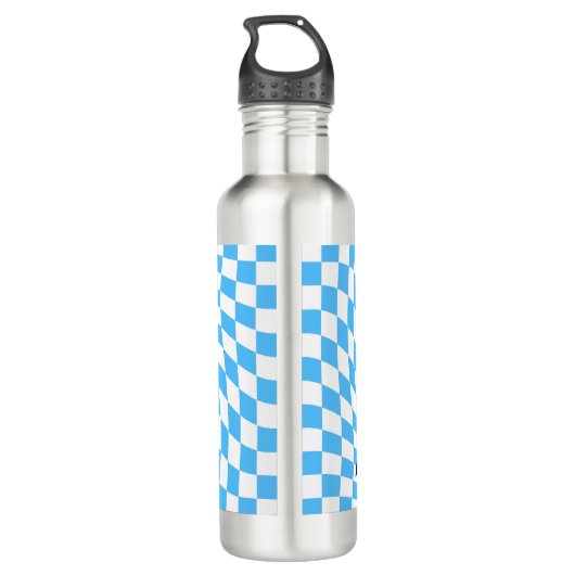 Modern Professional Custom Merk Checker Bleek Blue Waterfles (Achterkant)